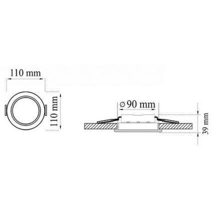 KOMPLEKTAS 3xLED Bathroom Įleidžiamas šviestuvas MIRO LED/6W/230V IP44