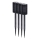 Komplektas 4 vnt. DECOR LED saulės lempų, 1,2 V, 150 mAh, 3000 K, 39 cm, IP44, juoda