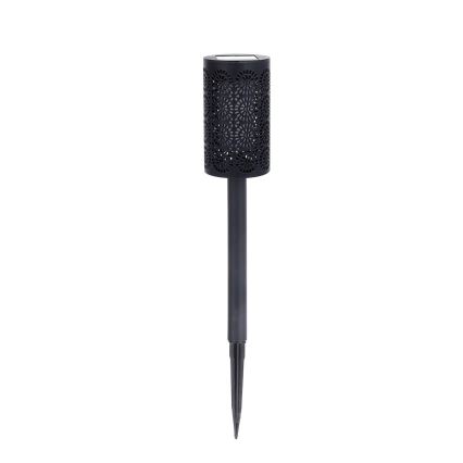 Komplektas 4 vnt. DECOR LED saulės lempų, 1,2 V, 150 mAh, 3000 K, 39 cm, IP44, juoda