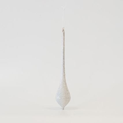 KOMPLEKTAS 4x Kalėdų eglutės ornamentas 30 cm balta