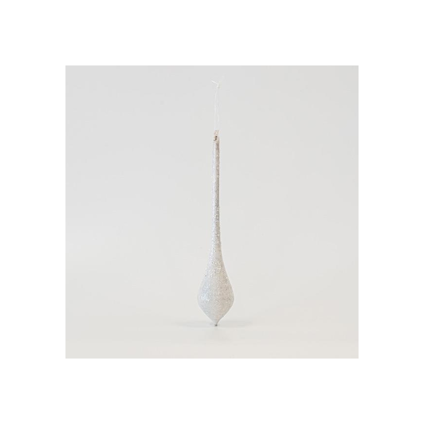 KOMPLEKTAS 4x Kalėdų eglutės ornamentas 30 cm balta