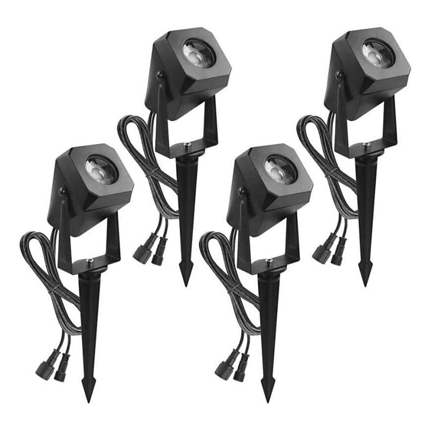 KOMPLEKTAS 4x LED RGBIC Pritemdoma lauko lempa LED/7W/230V 3000-6500K IP65 Wi-Fi Tuya