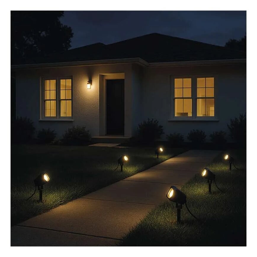 KOMPLEKTAS 4x LED RGBIC Pritemdoma lauko lempa LED/7W/230V 3000-6500K IP65 Wi-Fi Tuya