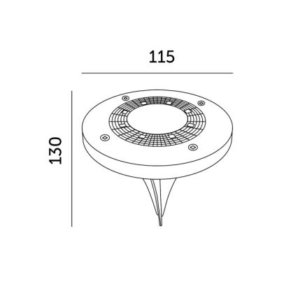 Komplektas 4x LED saulės lempų su judesio jutikliu CLAVO LED/1xAAA 4000K IP44 300 mAh
