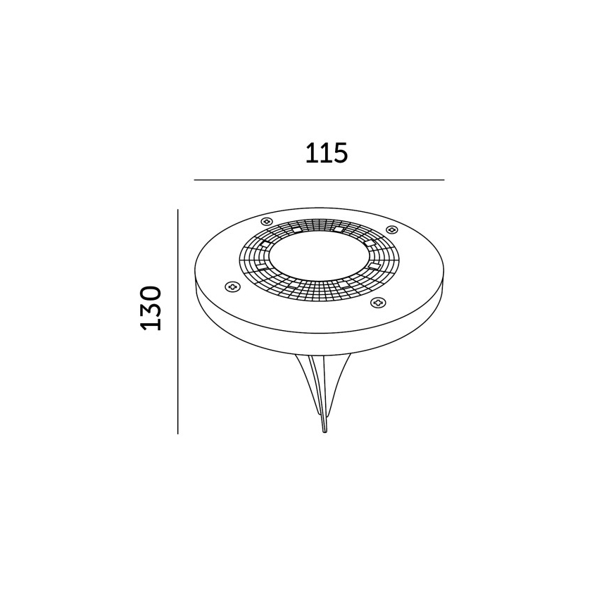 Komplektas 4x LED saulės lempų su judesio jutikliu CLAVO LED/1xAAA 4000K IP44 300 mAh