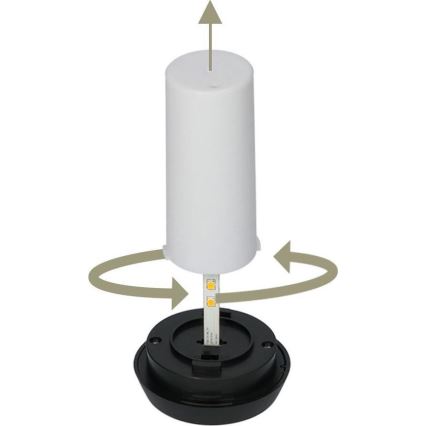 KOMPLEKTAS 4x LED šviestuvas, įkraunamas saulės energija 4xLED/3,6V 1xAAA IP44 100 mAh