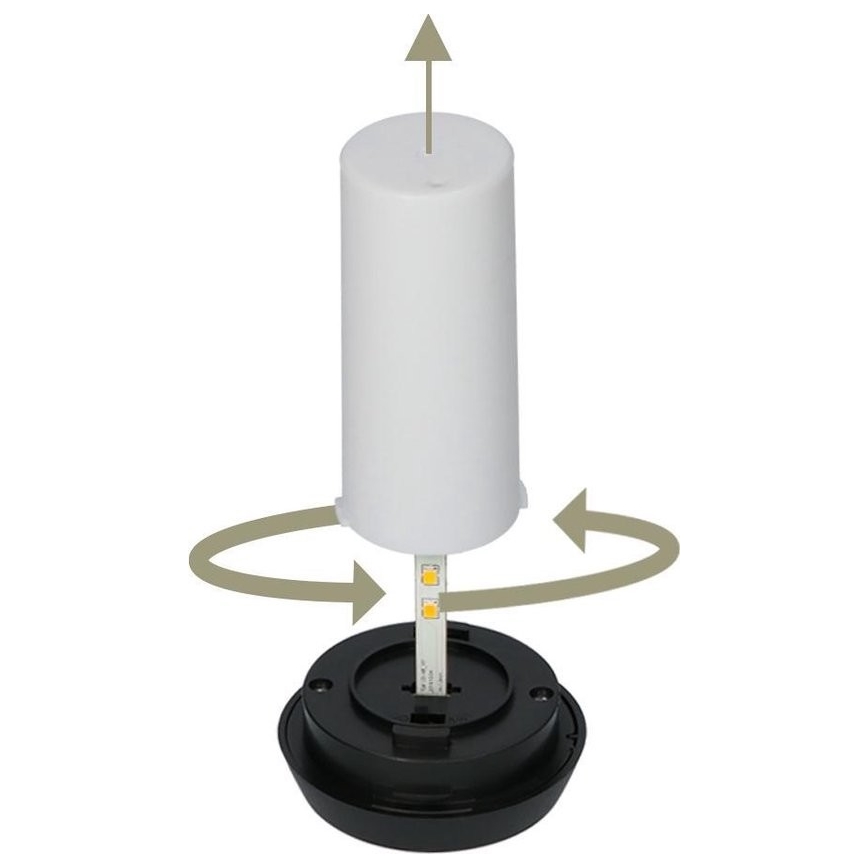 KOMPLEKTAS 4x LED šviestuvas, įkraunamas saulės energija 4xLED/3,6V 1xAAA IP44 100 mAh