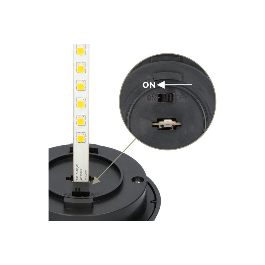 KOMPLEKTAS 4x LED šviestuvas, įkraunamas saulės energija 4xLED/3,6V 1xAAA IP44 100 mAh