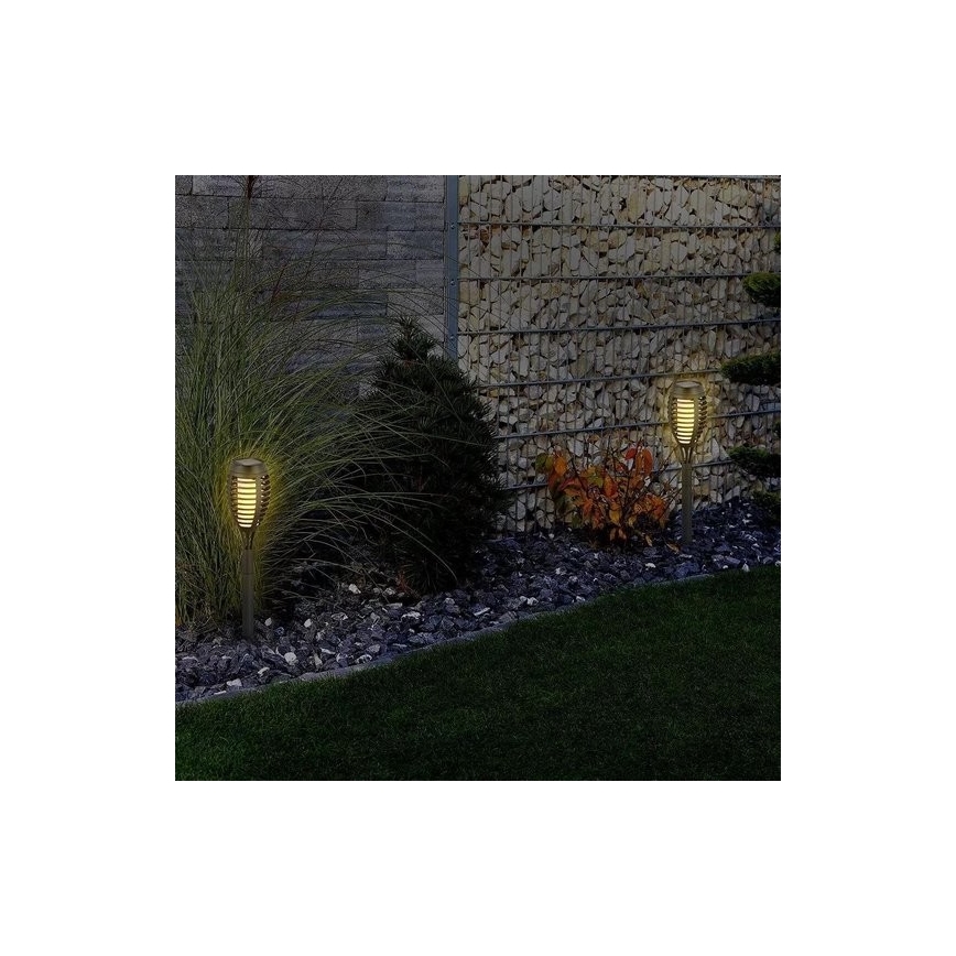 KOMPLEKTAS 4x LED šviestuvas, įkraunamas saulės energija 4xLED/3,6V 1xAAA IP44 100 mAh