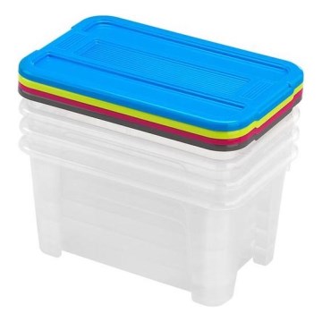KOMPLEKTAS 4x Sandėliavimo dėžė TEX BOX 4,5 l