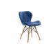 KOMPLEKTAS 4x Valgomojo kėdė TRIGO 74x48 cm tamsiai mėlyna/bukas