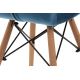 KOMPLEKTAS 4x Valgomojo kėdė TRIGO 74x48 cm tamsiai mėlyna/bukas