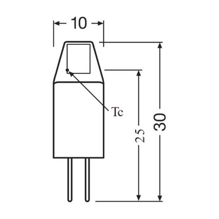 Komplektas 5 vnt. LED lemputės PIN MICRO G4, 1W/12V, 2700K - Osram