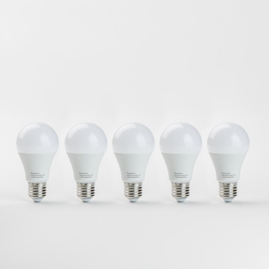 KOMPLEKTAS 5x LED elektros lemputė A60 E27/9W/230V 2700K - Paulmann 28780