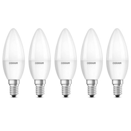 KOMPLEKTAS 5x LED elektros lemputė BASE B40 E14/4,9W/230V 2700K - Osram