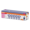 KOMPLEKTAS 5x LED pritemdoma elektros lemputė PAR16 GU10/4,5W/230V 4000K 36° - Osram