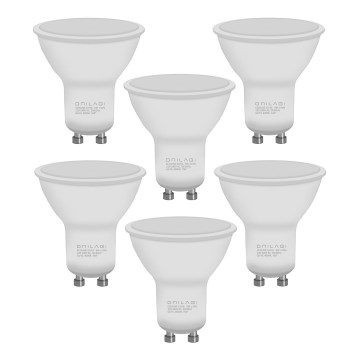 KOMPLEKTAS 6x LED elektros lemputė ECOLINE GU10/6W/230V 4000K - Brilagi