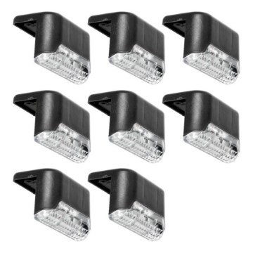 KOMPLEKTAS 8x LED Saulės laiptų apšvietimas LED/0,06W/1,2V 3000K IP44 600 mAh