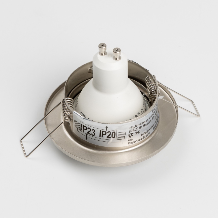 Komplektas iš 5 vonios įleidžiamųjų šviestuvų, 1xGU10/4W/230V, IP23, matinė chromo apdaila