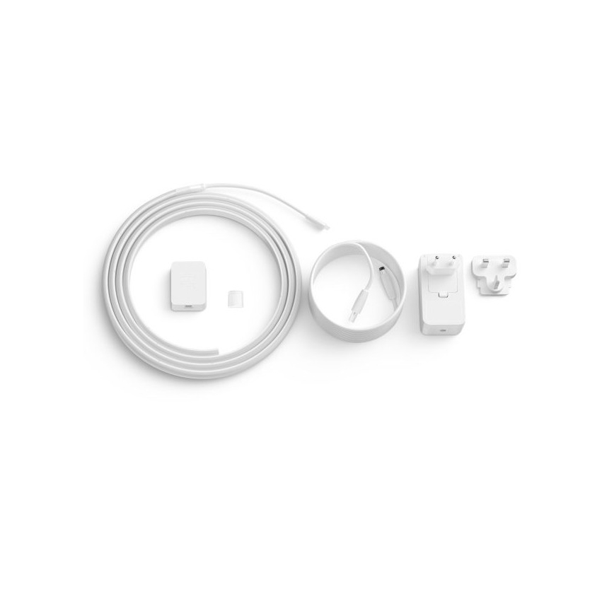 KOMPLEKTAS - LED RGBW Reguliuojama juostelė Philips Hue WHITE AND COLOR AMBIANCE 2m LED/20W/230V + 4x Pritemdoma elektros lemputė Philips A60 E27/6,5W/230V 2000-6500K