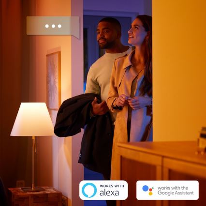 KOMPLEKTAS - LED RGBW Reguliuojama juostelė Philips Hue WHITE AND COLOR AMBIANCE 2m LED/20W/230V + juostelė 1m LED/11W/12V