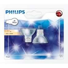 KOMPLEKTAS of 2 Halogeninis Bulbs Philips GU4/35W/12V