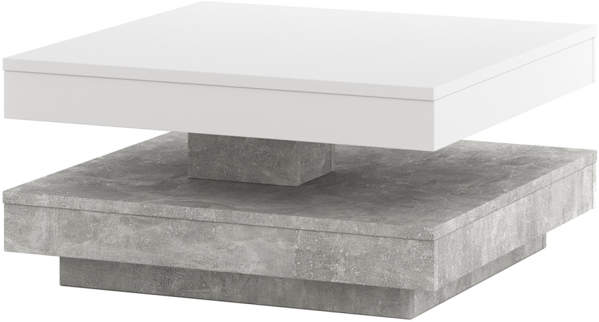 Konferencinis stalas TIMO baltas/pilkas betonas