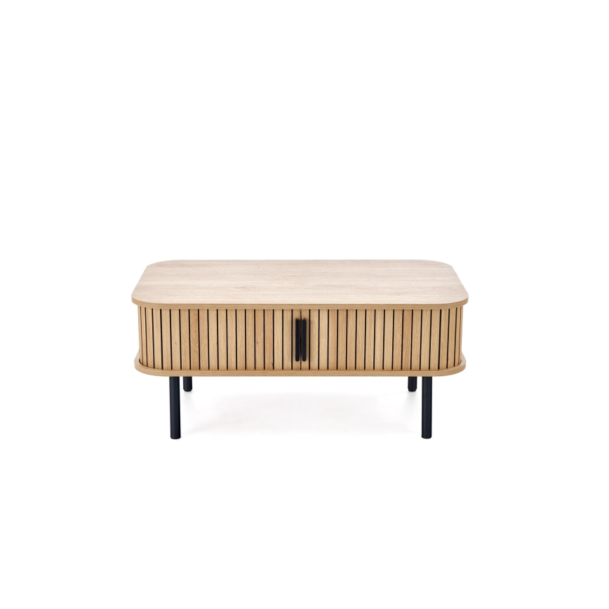 Konferencinis staliukas CASA 90x50 cm rudas/juodas