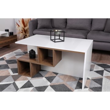 Konferencinis staliukas DILAY 52x100 cm ruda/balta