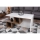 Konferencinis staliukas DILAY 52x100 cm ruda/balta