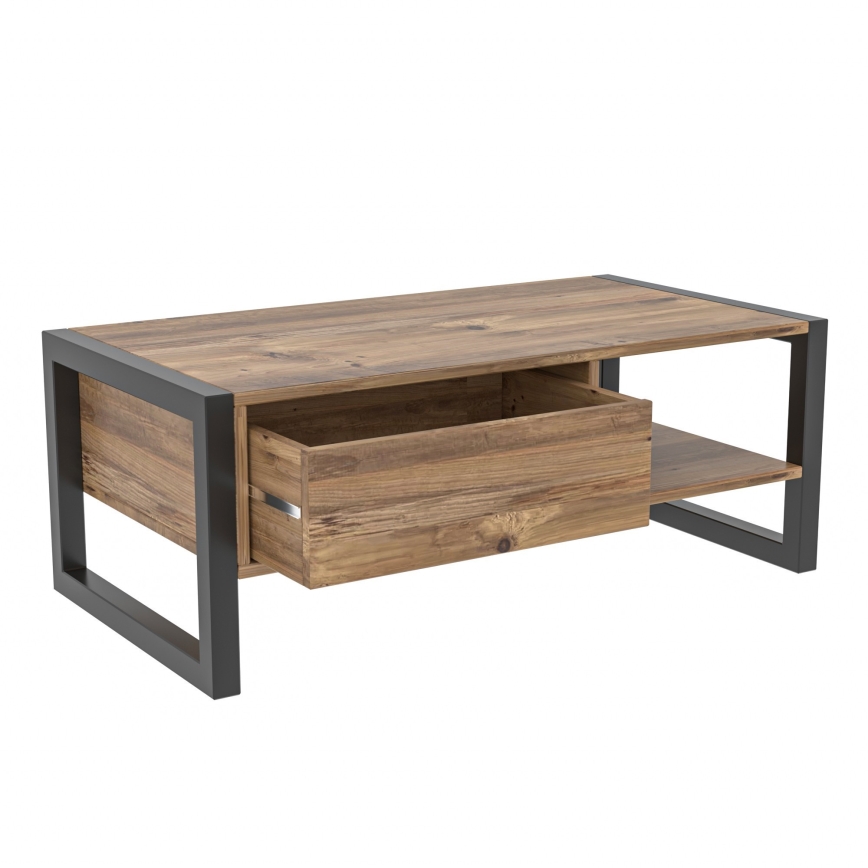 Konferencinis staliukas HALDIZEN 55x105 cm juoda/ruda