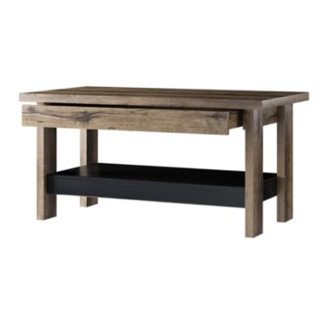 Konferencinis staliukas LANDU 50x100 cm abatijos ąžuolas/juoda