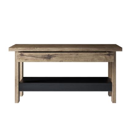Konferencinis staliukas LANDU 50x100 cm abatijos ąžuolas/juoda