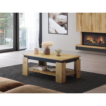 Konferencinis staliukas LUNO Artisan ąžuolas/juodas