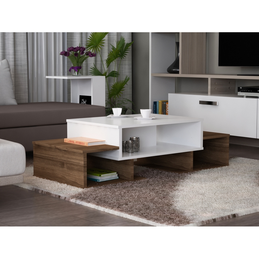 Konferencinis staliukas SARAFINA 39x103 cm ruda/balta