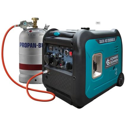 Könner & Söhnen 13046 - Dujų ir benzino inverterinis elektros generatorius KS 5500iEG S 5500W
