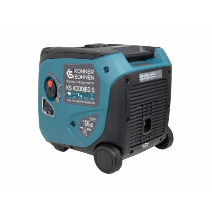 Könner & Söhnen 5106 - Dujų ir benzino inverterinis elektros generatorius KS 4000iEG S 4000W