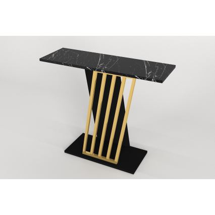 Konsolinis stalas GRAVITY 76,8x90 cm juoda/auksas