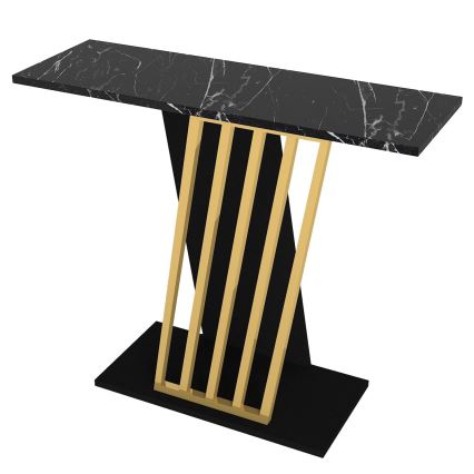 Konsolinis stalas GRAVITY 76,8x90 cm juoda/auksas