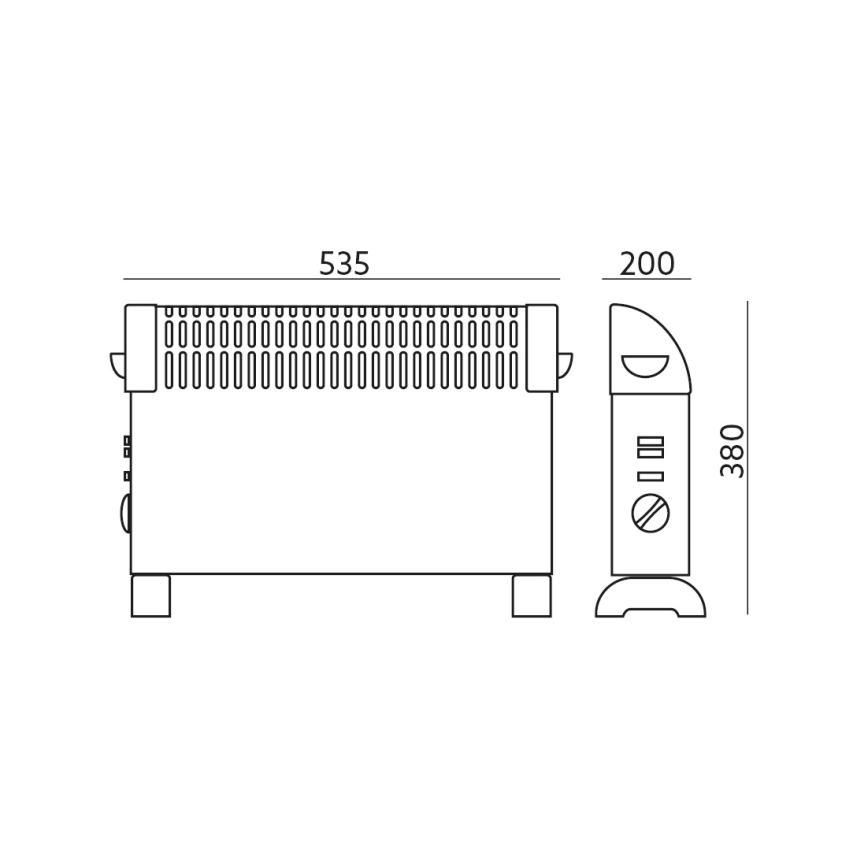 Konvekcinis šildytuvas SONDO 750/1250/2000W/230V
