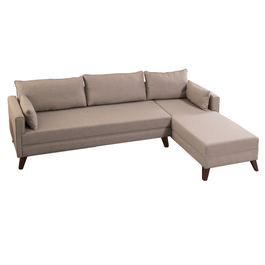 KORFU L formos kampinė sofa, kreminė, dešinė