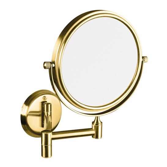 Kosmetinis veidrodis 18x25 cm nerūdijančio plieno/auksinis