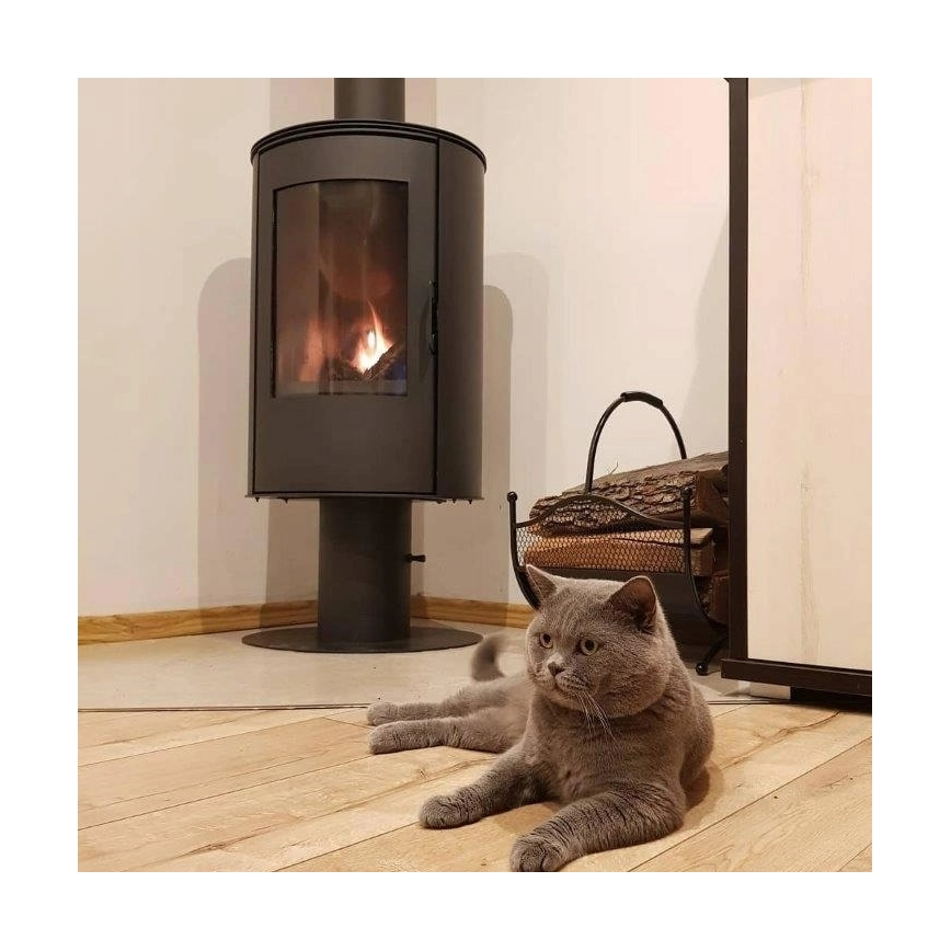Plieninis židinys 8kW 150mm