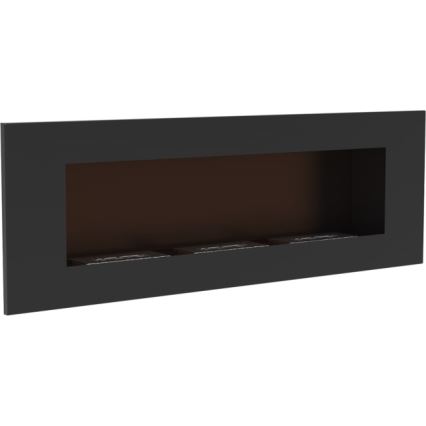 Kratki - Įmontuojamas BIO židinys 40x120 cm 3x1,1kW juodas