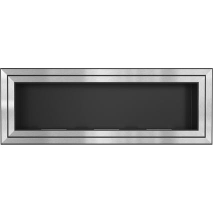 Kratki - Įmontuotas BIO židinys 65x180 cm 3x2,5kW blizgus chromas