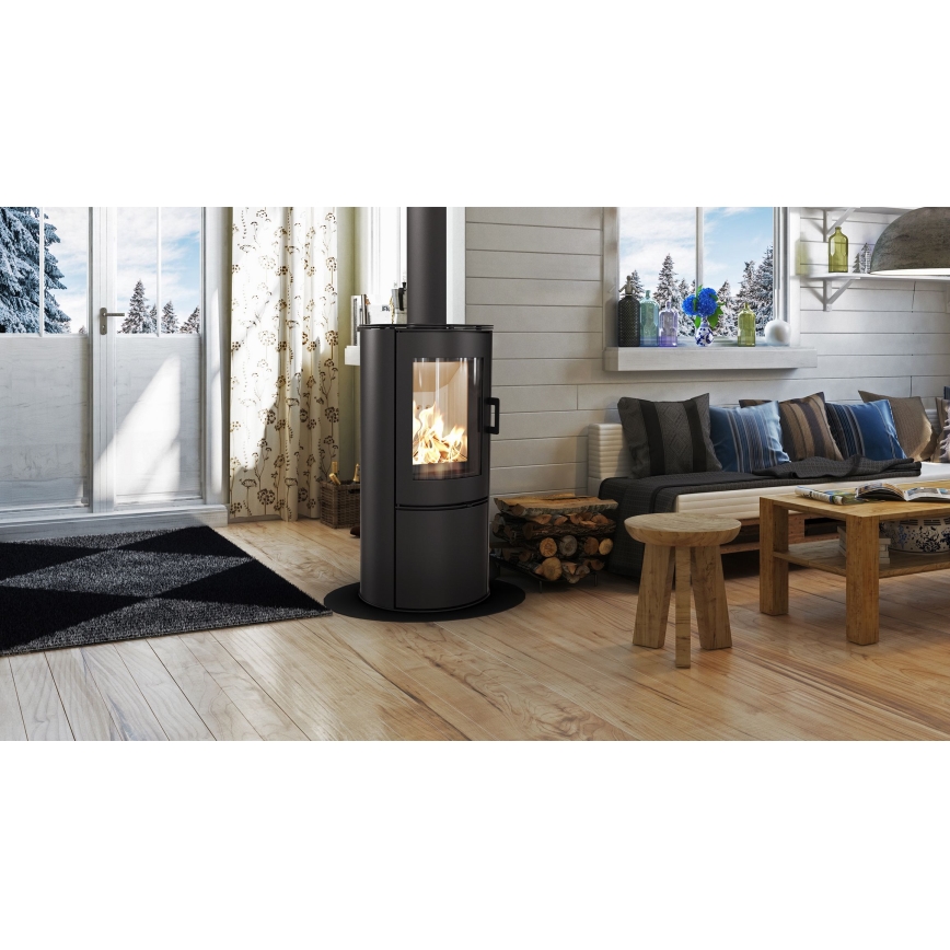 Kratki - Plieninis židinys 8kW 150mm