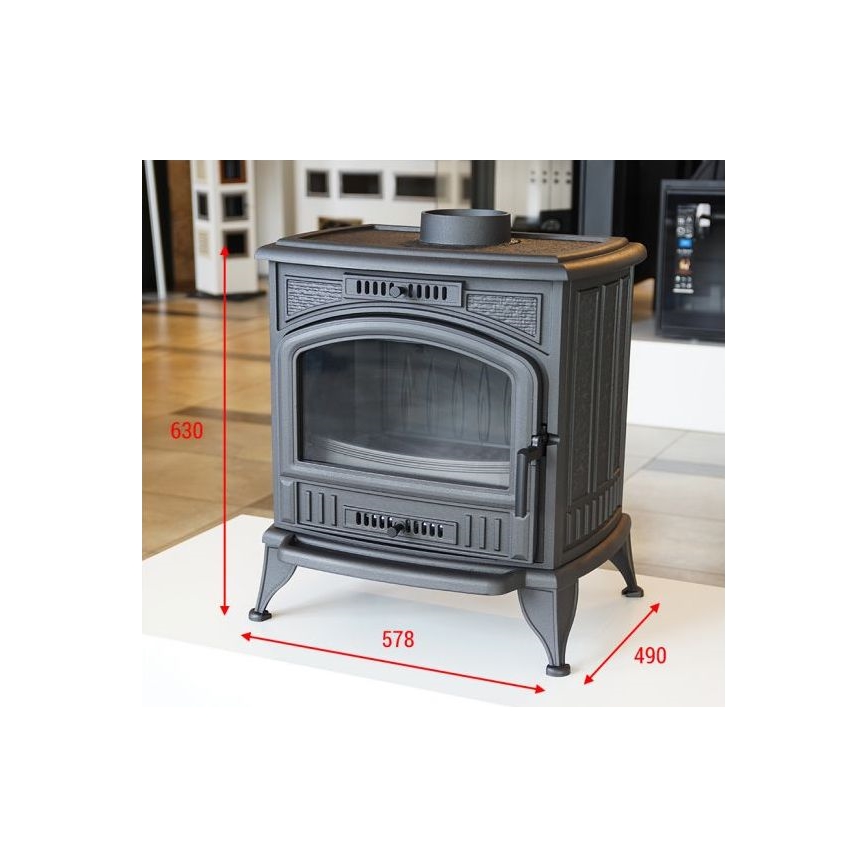 Kratki  - Ketaus židinys 8kW 150mm