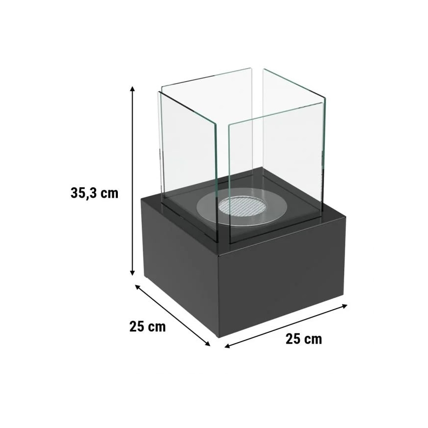 Kratki - BIO židinys 35,3x25 cm 1kW juodas