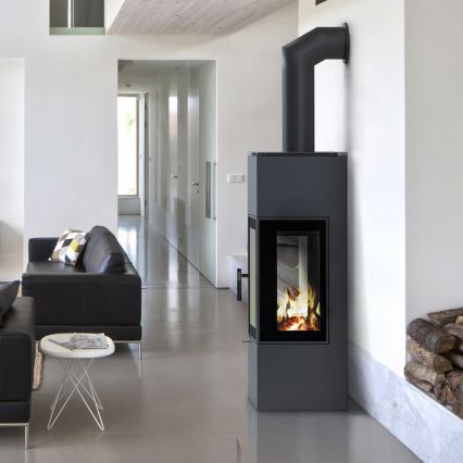 Kratki - Plieninės židinio krosnelės 8 kW 150 mm