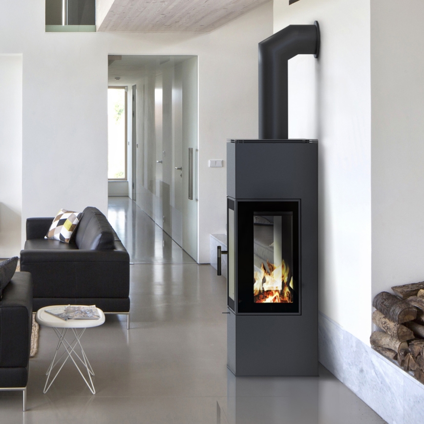 Kratki - Plieninės židinio krosnelės 8 kW 150 mm